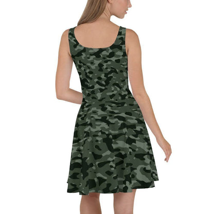 Green Camouflage Skater Kleid -- Green Camouflage Skater Kleid - undefined Skater Kleid | JLR Design