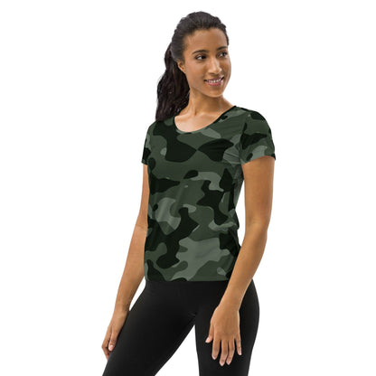 Green Camouflage Sport-T-Shirt für Damen -- Green Camouflage Sport-T-Shirt für Damen - XS Sport T-Shirt | JLR Design