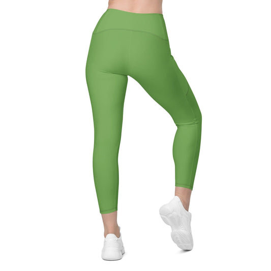 Grüne Damen V-Bund Leggings mit Taschen V-Bund Leggings 59.99 1 Tasche auf jeder Seite, atmungsaktives Material, Damen, Design, einfarbig, Elastan, Fashion, green, grün, Hoch tailliert, hoher Tragekomfort, Komfort, Mode, OEKOTEX100, Outfit, Polyester, schmeichelhafter Schnitt, Style, UPF50, V-Bund Leggings JLR Design