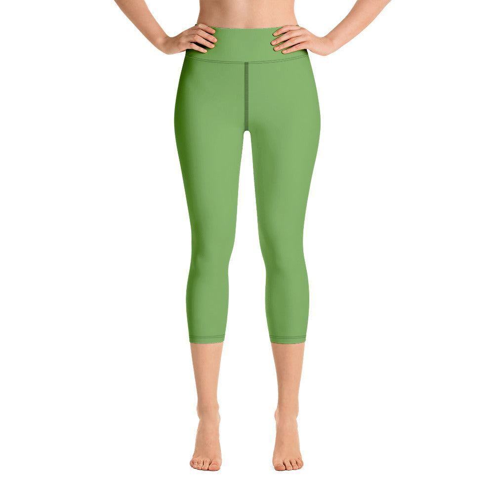 Grüne Damen Yoga Capri Leggings Yoga Capri Leggings JLR Design