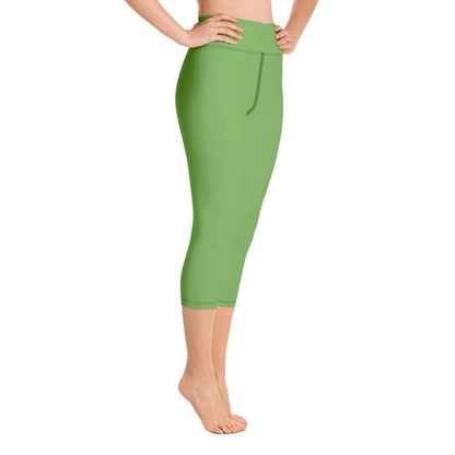 Grüne Damen Yoga Capri Leggings Yoga Capri Leggings JLR Design