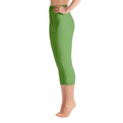 Grüne Damen Yoga Capri Leggings Yoga Capri Leggings JLR Design