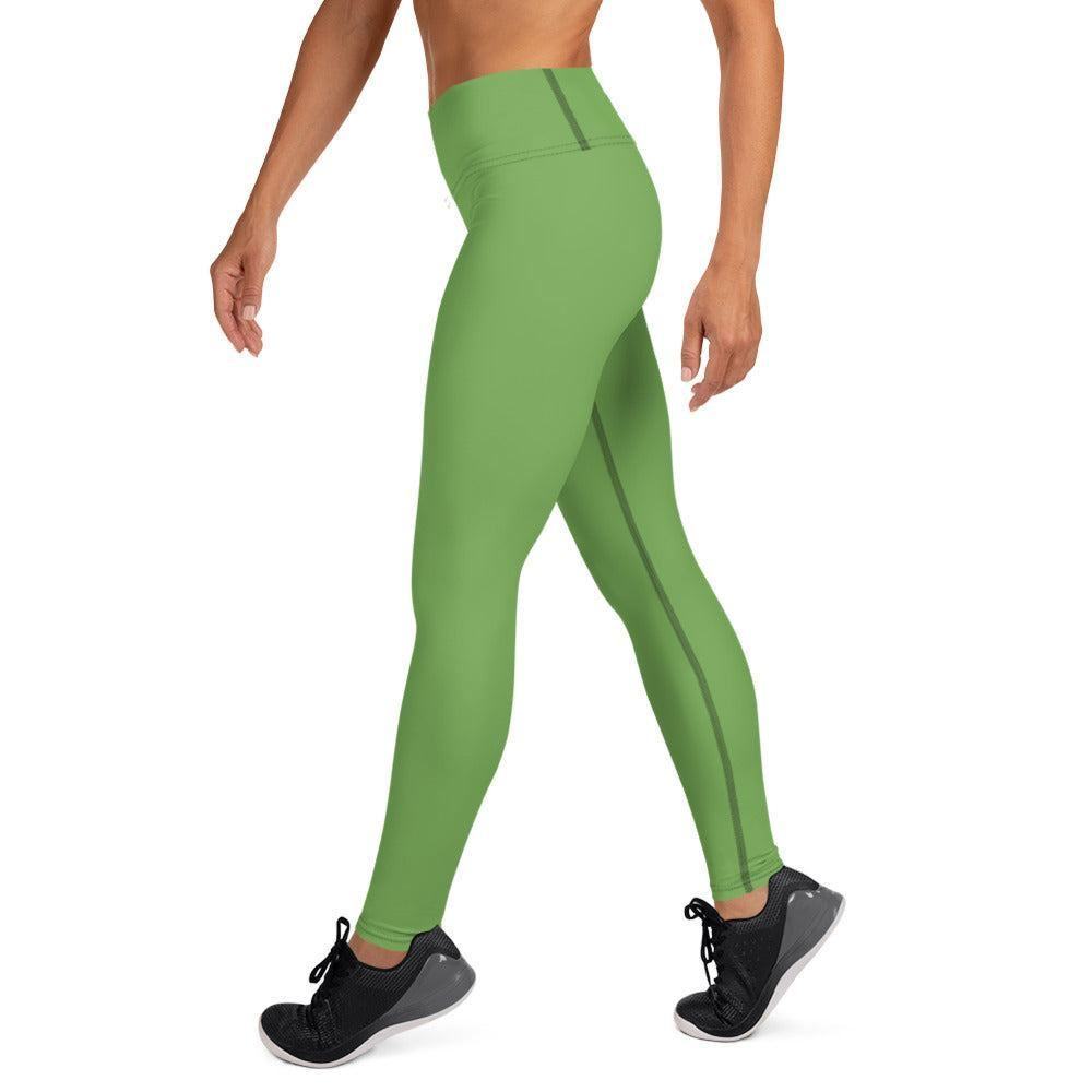 Grüne Damen Yoga Leggings Yoga Leggings 54.99 atmungsaktiv, Damen, einfarbig, Elastan, Fitness, Flexibilität, fließend, gleiten, green, grün, Gummizug, High, Hüftbewegungen, kompression, Leggings, Mikrofasergarn, Polyester, Posen, Schutzfaktor, Sport, Stretch, Studio, stylisch, UV, Vier-Wege-Stretch, Waist, Yoga JLR Design