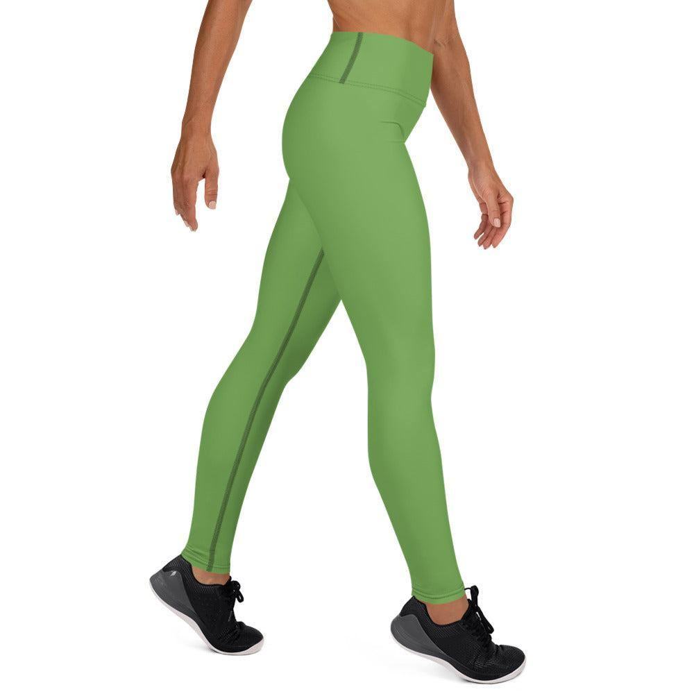 Grüne Damen Yoga Leggings Yoga Leggings 54.99 atmungsaktiv, Damen, einfarbig, Elastan, Fitness, Flexibilität, fließend, gleiten, green, grün, Gummizug, High, Hüftbewegungen, kompression, Leggings, Mikrofasergarn, Polyester, Posen, Schutzfaktor, Sport, Stretch, Studio, stylisch, UV, Vier-Wege-Stretch, Waist, Yoga JLR Design