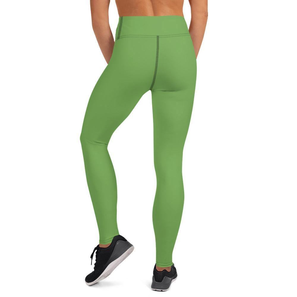 Grüne Damen Yoga Leggings Yoga Leggings 54.99 atmungsaktiv, Damen, einfarbig, Elastan, Fitness, Flexibilität, fließend, gleiten, green, grün, Gummizug, High, Hüftbewegungen, kompression, Leggings, Mikrofasergarn, Polyester, Posen, Schutzfaktor, Sport, Stretch, Studio, stylisch, UV, Vier-Wege-Stretch, Waist, Yoga JLR Design