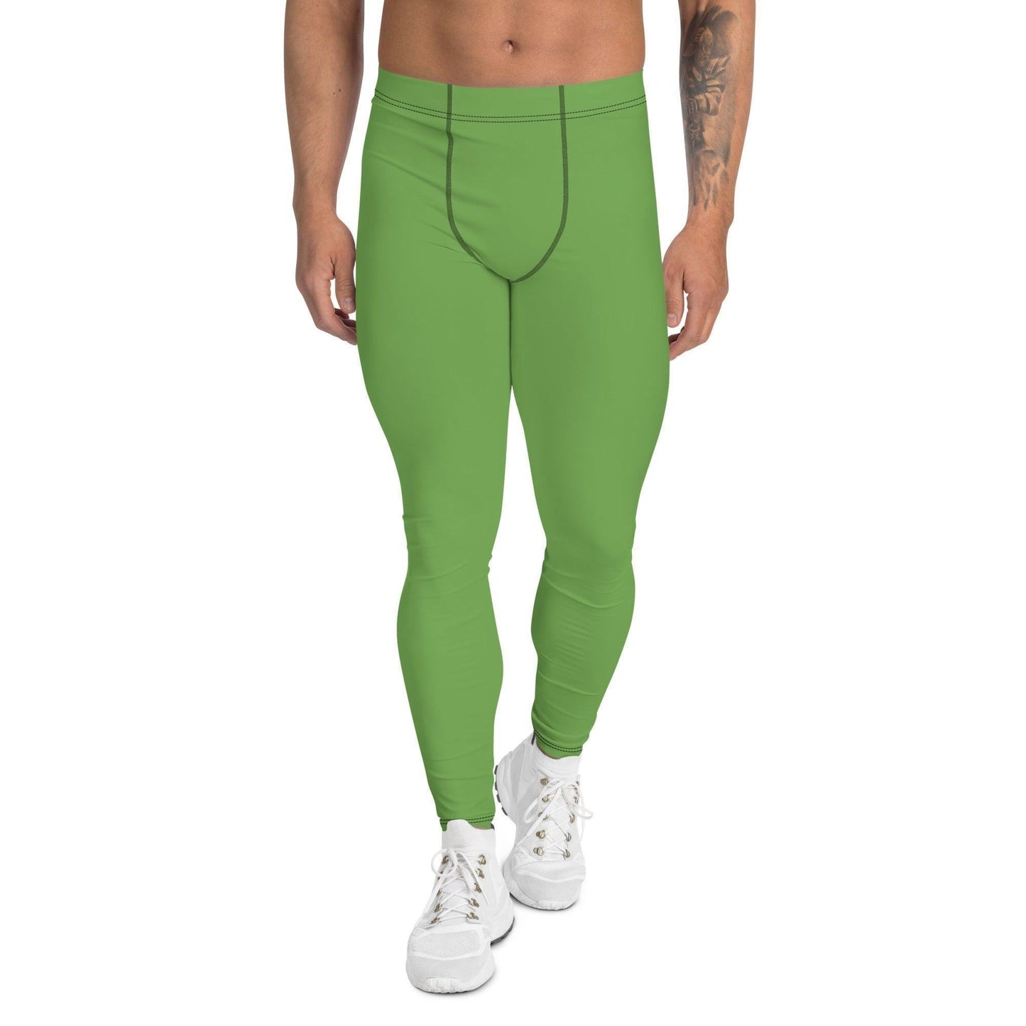 Grüne Herren Leggings Leggings 54.99 aktiv, anliegend, atmungsaktiv, bequem, Bewegungsfreiheit, Bund, dehnbahr, Design, einfarbig, Elastan, Fashion, Fitness, funktional, green, grün, Herrenleggings, Laufen, Leggings, Mann, modebewusst, Passform, Polyester, Sport, Sportbekleidung, Style, Tragegefühl, Training, USF50+, Yoga JLR Design