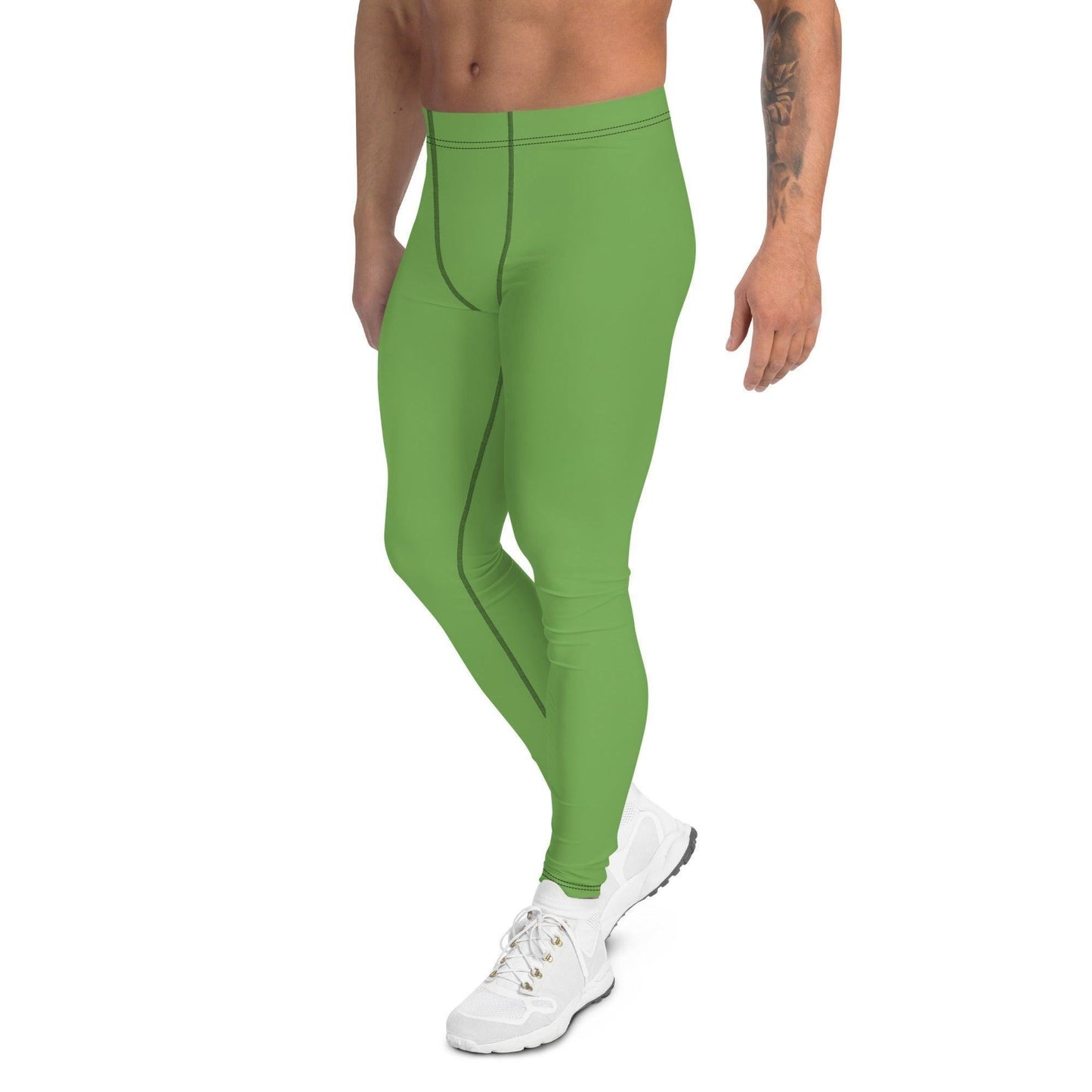 Grüne Herren Leggings Leggings 54.99 aktiv, anliegend, atmungsaktiv, bequem, Bewegungsfreiheit, Bund, dehnbahr, Design, einfarbig, Elastan, Fashion, Fitness, funktional, green, grün, Herrenleggings, Laufen, Leggings, Mann, modebewusst, Passform, Polyester, Sport, Sportbekleidung, Style, Tragegefühl, Training, USF50+, Yoga JLR Design