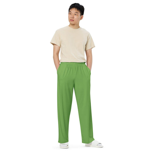 Grüne Hose mit weitem Bein Hose mit weitem Bein 53.99 atmungsaktiv, Bein, beont, Bewegungsfreiheit, einfarbig, Elastan, Figur, green, grün, Hose, Komfort, Kordelzug, leicht, Look, Loungewear, luftige, lässig, OEKOTEX100, optisch, Passform, Polyester, Pyjama, Seitentaschen, Sommer, Stoff, stretch, Taille, weitem JLR Design