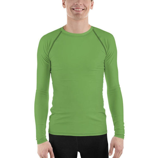 Grüner Herren Rash Guard Rash Guard 54.99 4-Wege, Atmungsaktiv, bequem, einfarbig, Elastan, Flachnaht, green, grün, Guard, Hautschutz, Kompression, Langarmshirt, Männermode, Outdoor, Polyester, Rash, Sand, Schwimmen, Sonnenschutz, Sportbekleidung, Strandmode, Stretchstoff, Surfen, trocknend, Wassersport, Wind JLR Design