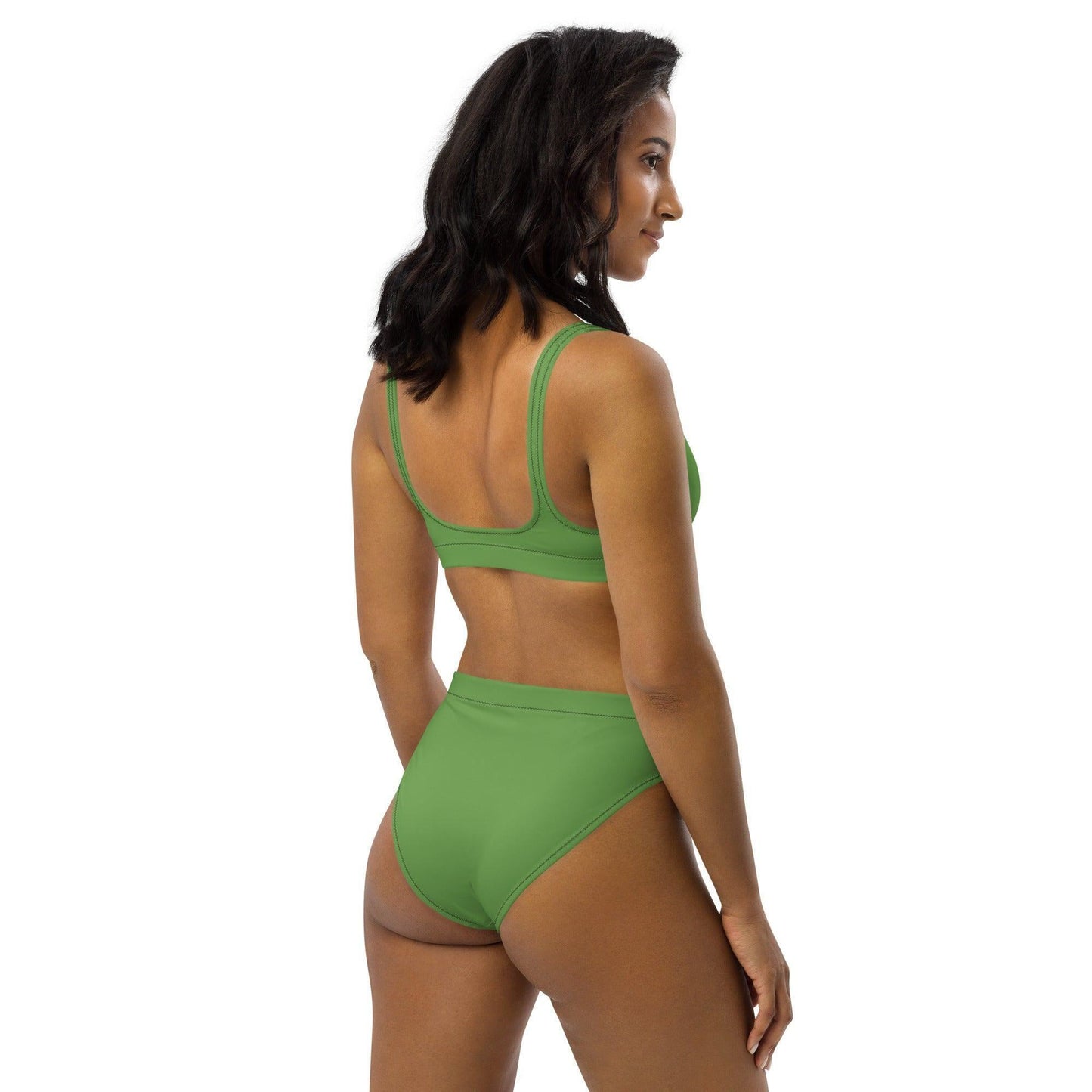 Grüner High Waist Bikini Bikini 49.99 Bikini, Design, einfarbig, Einlagen, Elastan, Fashion, green, GRS, grün, High, Mode, Passform, Polyester, Style, UPF50, Waist, zweilagig, zweitilig, Ökotex JLR Design