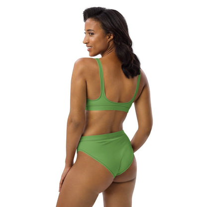 Grüner High Waist Bikini Bikini 49.99 Bikini, Design, einfarbig, Einlagen, Elastan, Fashion, green, GRS, grün, High, Mode, Passform, Polyester, Style, UPF50, Waist, zweilagig, zweitilig, Ökotex JLR Design