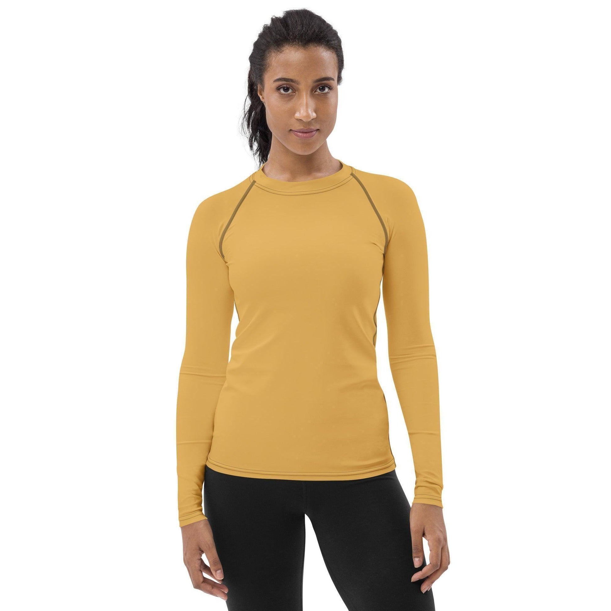 Harvest Gold Damen Rash Guard Rash Guard 54.99 4-Wege, Atmungsaktiv, Badebekleidung, bequem, einfarbig, Elastan, Feminin, Flachnaht, Gold, Guard, Harvest, Hautschutz, Kompression, Langarm, Langarmshirt, Männermode, Outdoor, Polyester, Rash, Sand, Schwimmen, Sonnenschutz, Sportbekleidung, Strandmode, Stretchstoff, Surfen, trocknend, Wassersport, Wind JLR Design