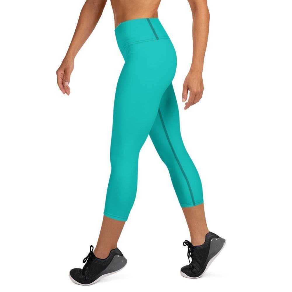 Iris Blue Damen Yoga Capri Leggings Yoga Capri Leggings 49.99 Bewebungsfreiheit, Bewegung, Blue, Bund, Capri, Damen, Design, einfarbig, Elastan, Fashion, Fitness, Fitnessstudio, Flacher, Gummizug, Gym, hochwertig, Iris, Körper, Leggings, Material, Mode, Polyester, Saum, Session, Sport, Streetwear, Style, türkis, USF50, Vier-Wege-Stretch, Wadenlang, Yoga JLR Design