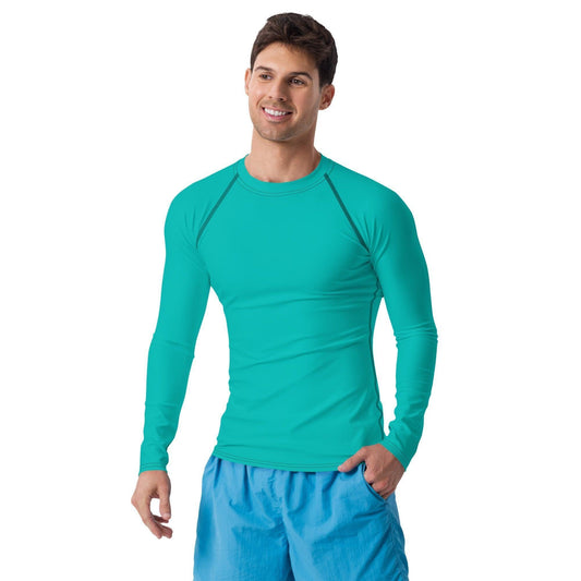 Iris Blue Herren Rash Guard Rash Guard 54.99 4-Wege, Atmungsaktiv, bequem, Blue, einfarbig, Elastan, Flachnaht, Guard, Hautschutz, Iris, Kompression, Langarmshirt, Männermode, Outdoor, Polyester, Rash, Sand, Schwimmen, Sonnenschutz, Sportbekleidung, Strandmode, Stretchstoff, Surfen, trocknend, türkis, Wassersport, Wind JLR Design