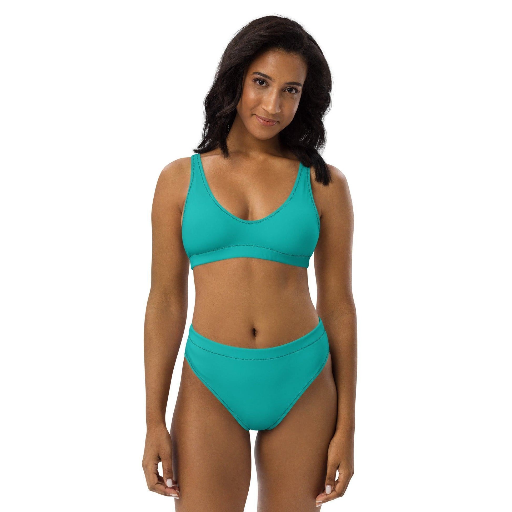 Irisi Blue High Waist Bikini Bikini 49.99 Bikini, Blue, Design, einfarbig, Einlagen, Elastan, Fashion, GRS, High, Iris, Mode, Passform, Polyester, Style, türkis, UPF50, Waist, zweilagig, zweitilig, Ökotex JLR Design