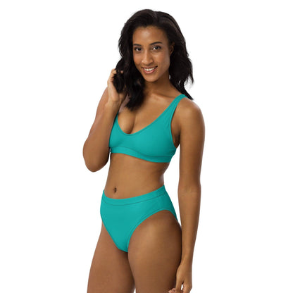 Irisi Blue High Waist Bikini Bikini 49.99 Bikini, Blue, Design, einfarbig, Einlagen, Elastan, Fashion, GRS, High, Iris, Mode, Passform, Polyester, Style, türkis, UPF50, Waist, zweilagig, zweitilig, Ökotex JLR Design