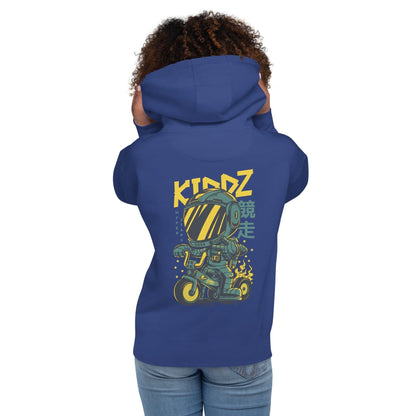 Kiddz Hoodie Hoodie 49.99 angenehm, Außenseite, Baumwolle, Bündchen, Damen, elastische, Frau, Freizeitaktivitäten, gemütlich, Haut, Herren, Hoodie, ideal, Kapuzenpullover, Kiddz, Komfort, Kängurutasche, lässige, Mann, Material, optimaler, Passform, Polyester, Rad, Robot, stylisch, Unisex, weiches JLR Design