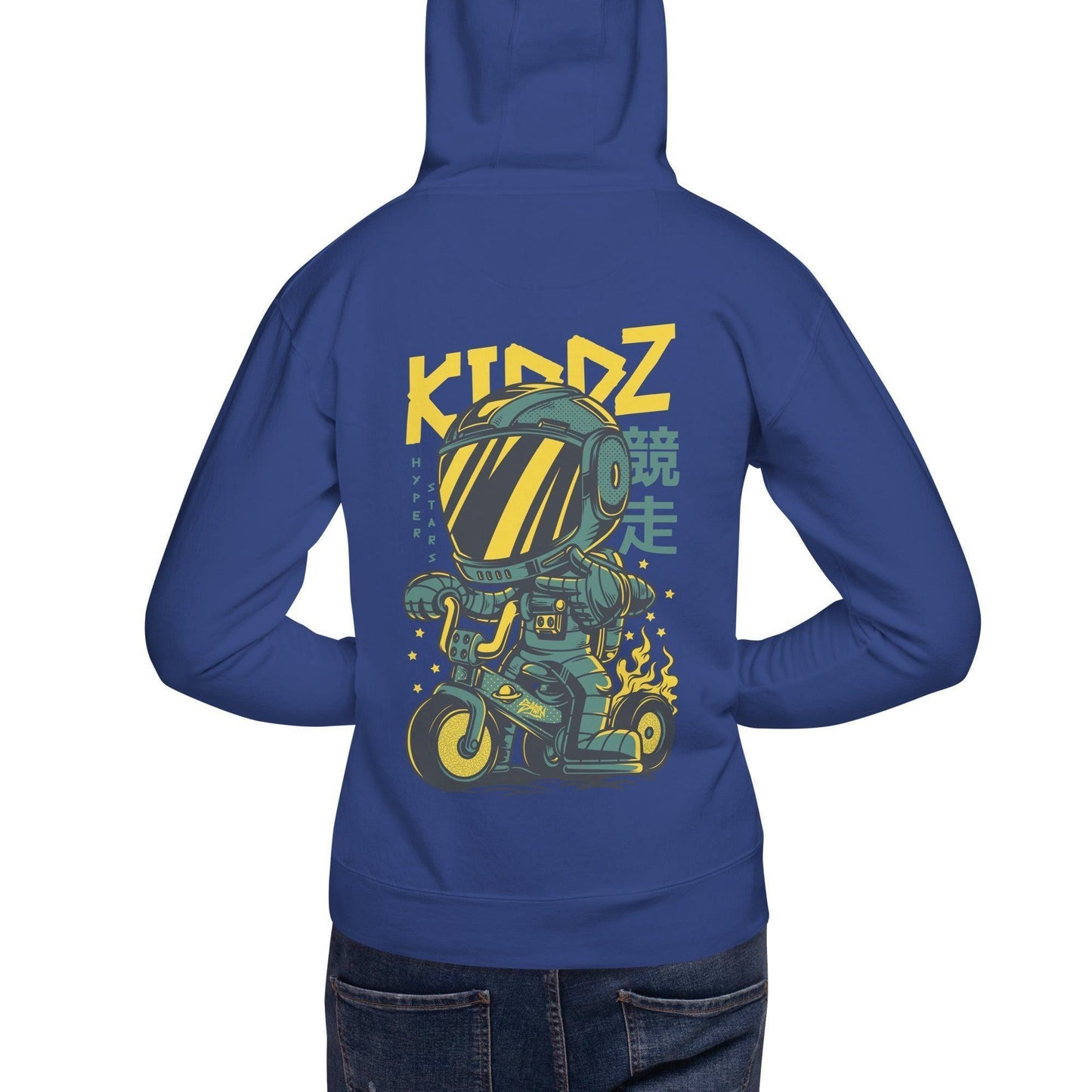 Kiddz Hoodie Hoodie 49.99 angenehm, Außenseite, Baumwolle, Bündchen, Damen, elastische, Frau, Freizeitaktivitäten, gemütlich, Haut, Herren, Hoodie, ideal, Kapuzenpullover, Kiddz, Komfort, Kängurutasche, lässige, Mann, Material, optimaler, Passform, Polyester, Rad, Robot, stylisch, Unisex, weiches JLR Design