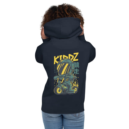 Kiddz Hoodie Hoodie 49.99 angenehm, Außenseite, Baumwolle, Bündchen, Damen, elastische, Frau, Freizeitaktivitäten, gemütlich, Haut, Herren, Hoodie, ideal, Kapuzenpullover, Kiddz, Komfort, Kängurutasche, lässige, Mann, Material, optimaler, Passform, Polyester, Rad, Robot, stylisch, Unisex, weiches JLR Design