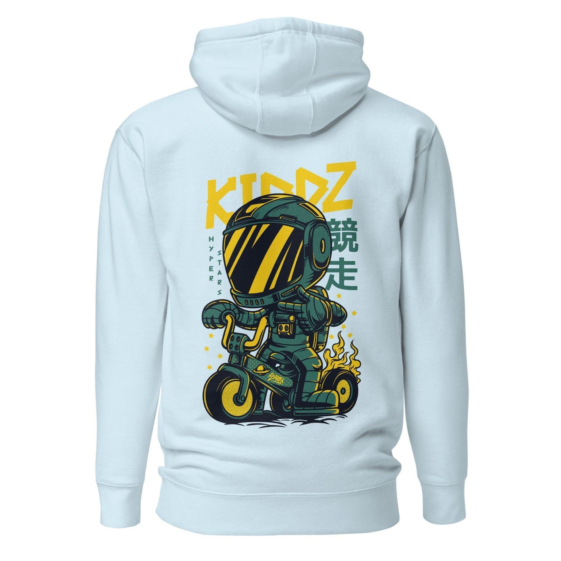 Kiddz Hoodie Hoodie 49.99 angenehm, Außenseite, Baumwolle, Bündchen, Damen, elastische, Frau, Freizeitaktivitäten, gemütlich, Haut, Herren, Hoodie, ideal, Kapuzenpullover, Kiddz, Komfort, Kängurutasche, lässige, Mann, Material, optimaler, Passform, Polyester, Rad, Robot, stylisch, Unisex, weiches JLR Design