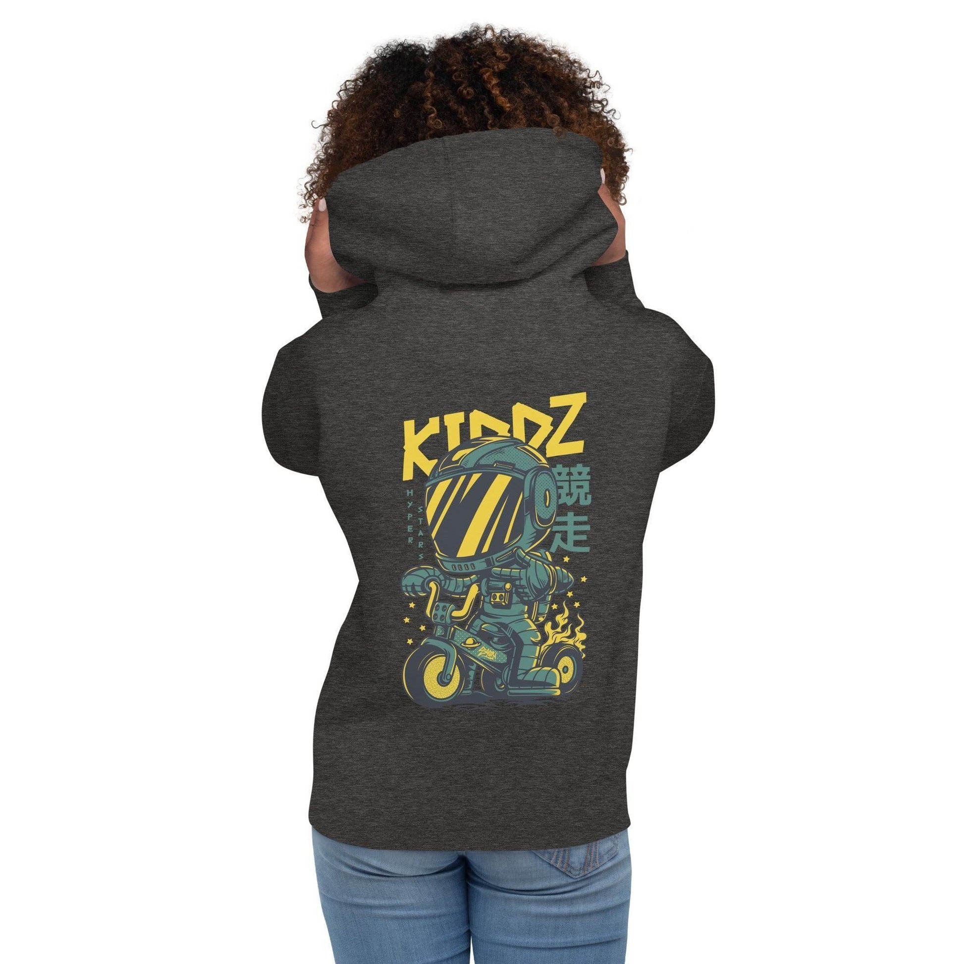 Kiddz Hoodie Hoodie 49.99 angenehm, Außenseite, Baumwolle, Bündchen, Damen, elastische, Frau, Freizeitaktivitäten, gemütlich, Haut, Herren, Hoodie, ideal, Kapuzenpullover, Kiddz, Komfort, Kängurutasche, lässige, Mann, Material, optimaler, Passform, Polyester, Rad, Robot, stylisch, Unisex, weiches JLR Design