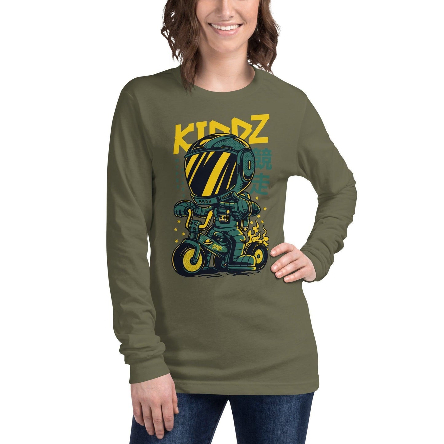 Kiddz Langarmshirt Langarmshirt 44.99 angenehmes, Auswahl, Baumwolle, Begleiter, bequem, Damen, Design, Farben, figurbetonter, Frau, Fäden, Herren, hochwertige, Jacke, Jahreszeit, Kiddz, Kombination, Langarm, Langarmshirt, Longsleeve, Mann, Materialien, Passform, Polyester, Premium, Qualität, Rad, reguläre, Rippbündchen, Robot, Rundhalsausschnitt, Schnitt, Seitennähte, Silhoutee, style, T-Shirt, Tragegefühl, Unisex, Überdecknaht JLR Design