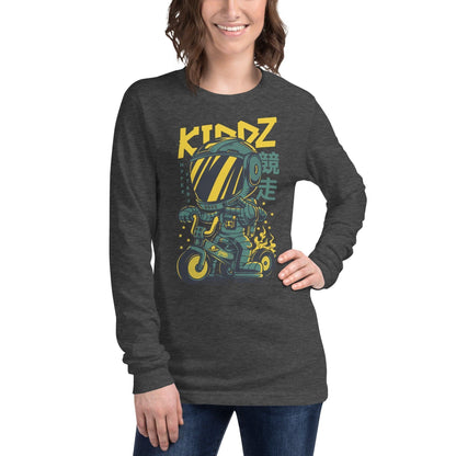 Kiddz Langarmshirt Langarmshirt 44.99 angenehmes, Auswahl, Baumwolle, Begleiter, bequem, Damen, Design, Farben, figurbetonter, Frau, Fäden, Herren, hochwertige, Jacke, Jahreszeit, Kiddz, Kombination, Langarm, Langarmshirt, Longsleeve, Mann, Materialien, Passform, Polyester, Premium, Qualität, Rad, reguläre, Rippbündchen, Robot, Rundhalsausschnitt, Schnitt, Seitennähte, Silhoutee, style, T-Shirt, Tragegefühl, Unisex, Überdecknaht JLR Design