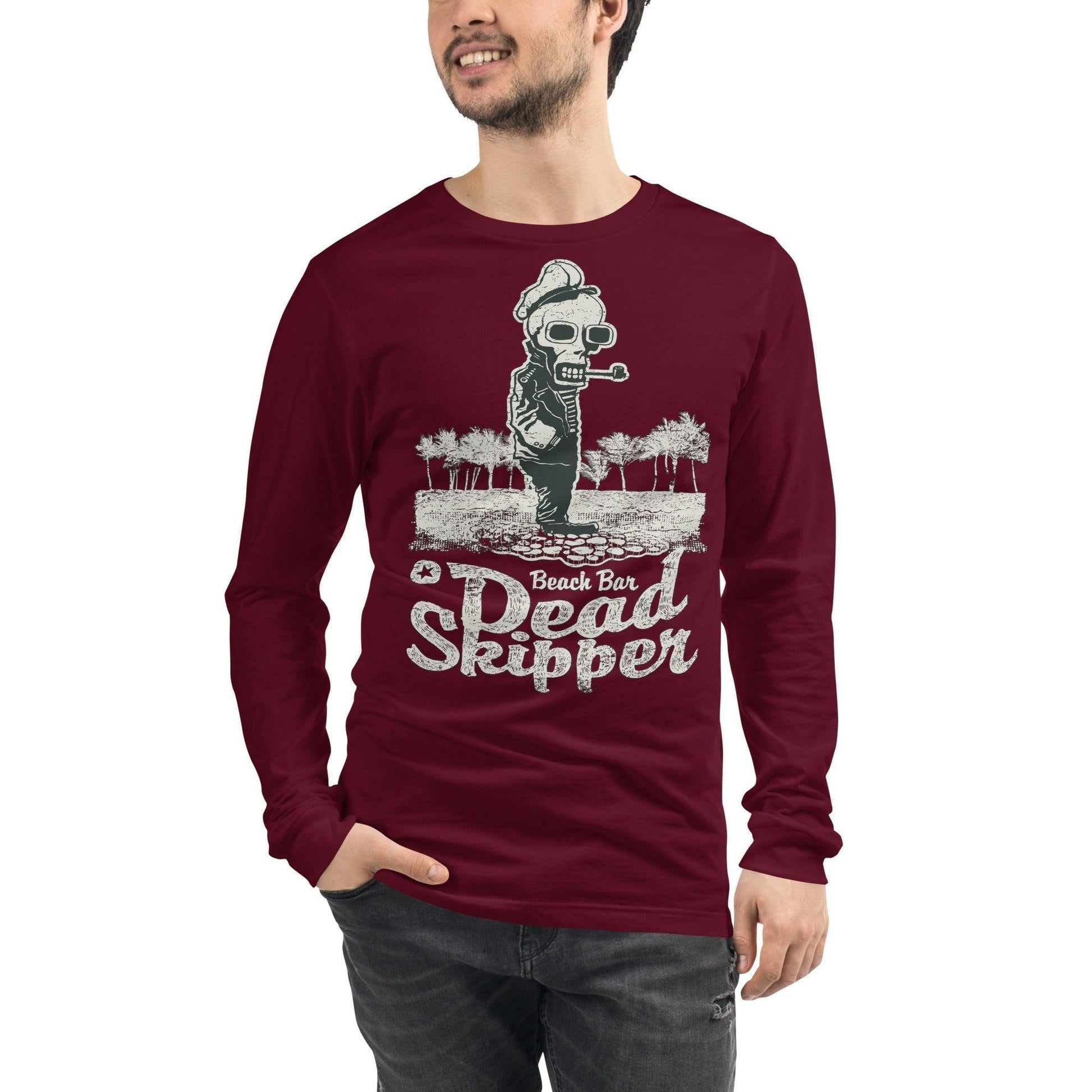 Langärmeliges Dead Skipper T-Shirt -- Langärmeliges Dead Skipper T-Shirt - undefined Langarmshirt | JLR Design