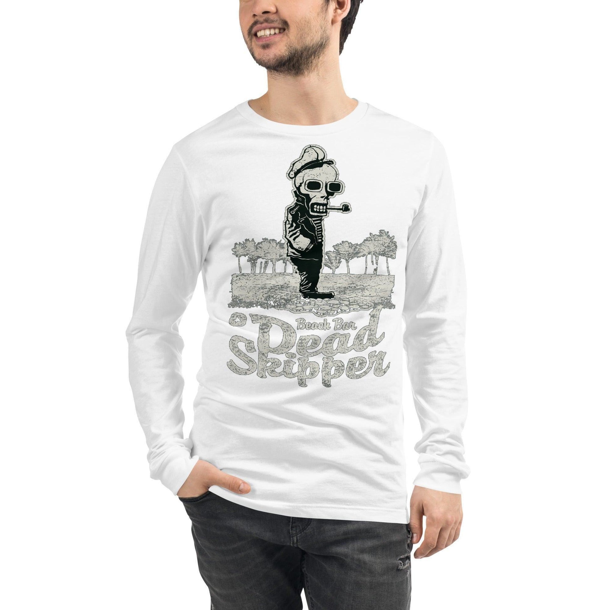 Langärmeliges Dead Skipper T-Shirt Langarmshirt 44.99 angenehmes, Auswahl, Baumwolle, Begleiter, bequem, Damen, Dead, Design, Farben, figurbetonter, Frau, Fäden, Herren, hochwertige, Jacke, Jahreszeit, Kombination, Langarm, Langarmshirt, Longsleeve, Mann, Materialien, Passform, Polyester, Premium, Qualität, reguläre, Rippbündchen, Rundhalsausschnitt, Schnitt, Seitennähte, Silhoutee, Skipper, style, T-Shirt, Tragegefühl, Unisex, Überdecknaht JLR Design