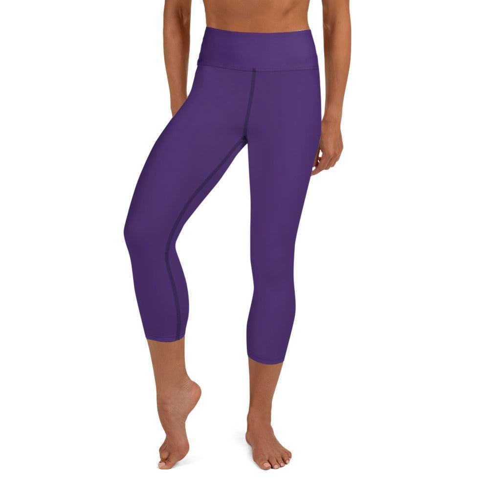 Lila Damen Yoga Capri Leggings -- Lila Damen Yoga Capri Leggings - undefined Yoga Capri Leggings | JLR Design