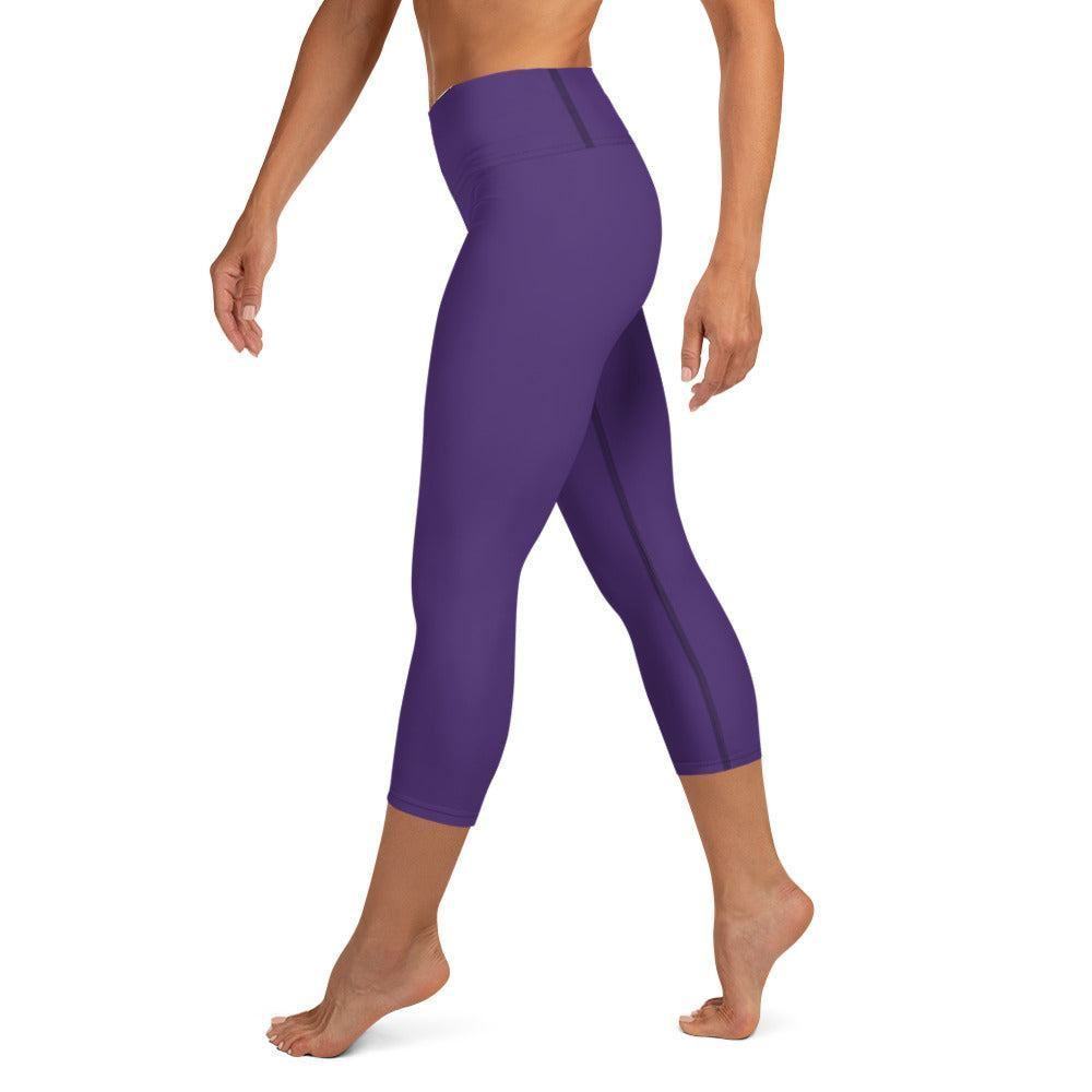 Lila Damen Yoga Capri Leggings -- Lila Damen Yoga Capri Leggings - undefined Yoga Capri Leggings | JLR Design