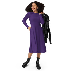 lila-langarmliges-midikleid-midikleid-jlr-design-97285 - JLR Design