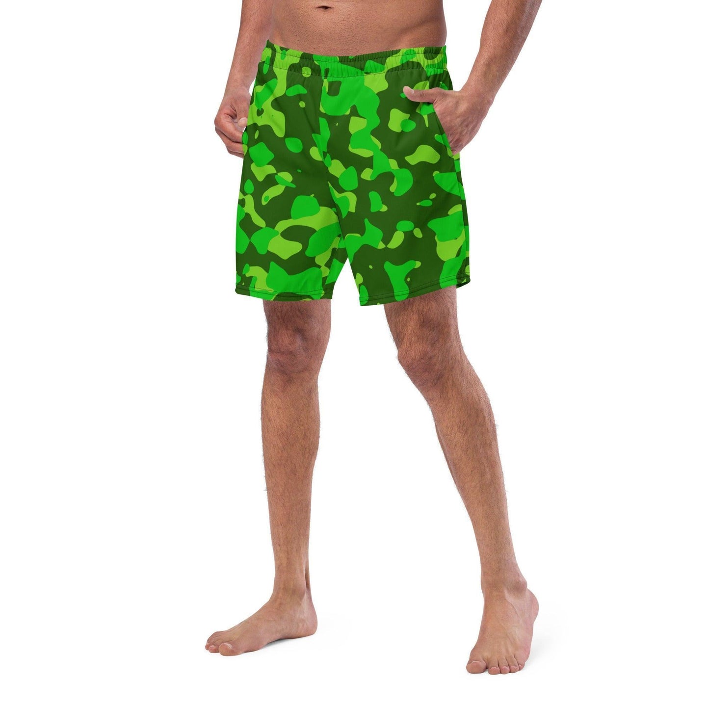 Lime Green Camouflage Herren Badehose Badehose JLR Design