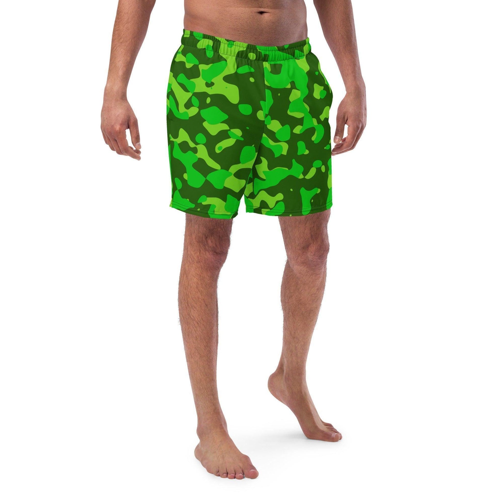 Lime Green Camouflage Herren Badehose Badehose JLR Design
