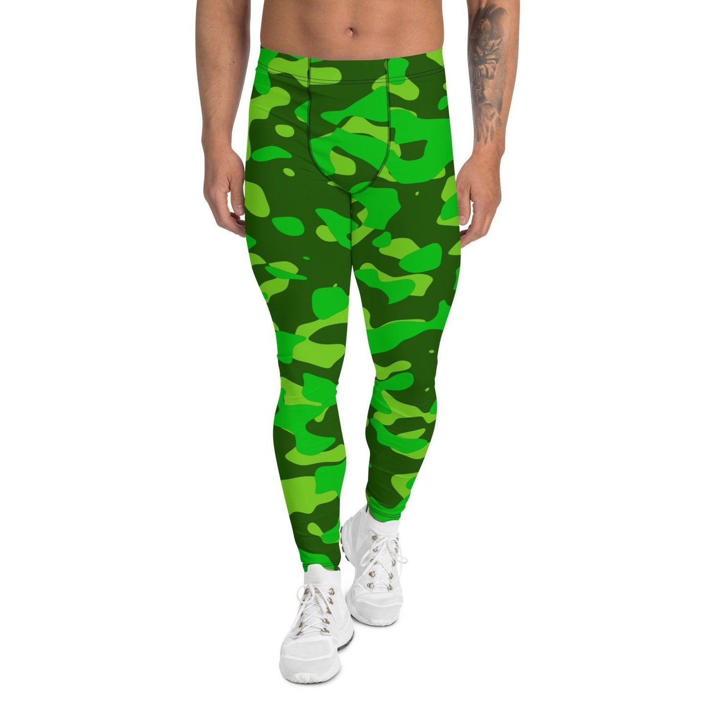 Lime Green Camouflage Herren Leggings Leggings 59.99 aktiv, anliegend, atmungsaktiv, bequem, Bewegungsfreiheit, Camo, Camouflage, dehnbahr, Design, Fashion, Fitness, funktional, green, grün, Herrenleggings, Laufen, Leggings, Mann, modebewusst, Muster, neon, Outdoor, Passform, Patter, Sport, Sportbekleidung, Style, Tarnmuster, Tragegefühl, Training, Yoga JLR Design