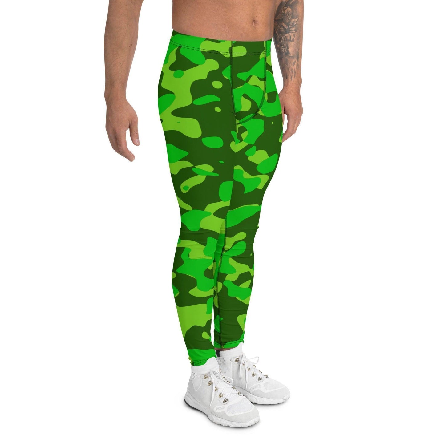 Lime Green Camouflage Herren Leggings Leggings 59.99 aktiv, anliegend, atmungsaktiv, bequem, Bewegungsfreiheit, Camo, Camouflage, dehnbahr, Design, Fashion, Fitness, funktional, green, grün, Herrenleggings, Laufen, Leggings, Mann, modebewusst, Muster, neon, Outdoor, Passform, Patter, Sport, Sportbekleidung, Style, Tarnmuster, Tragegefühl, Training, Yoga JLR Design