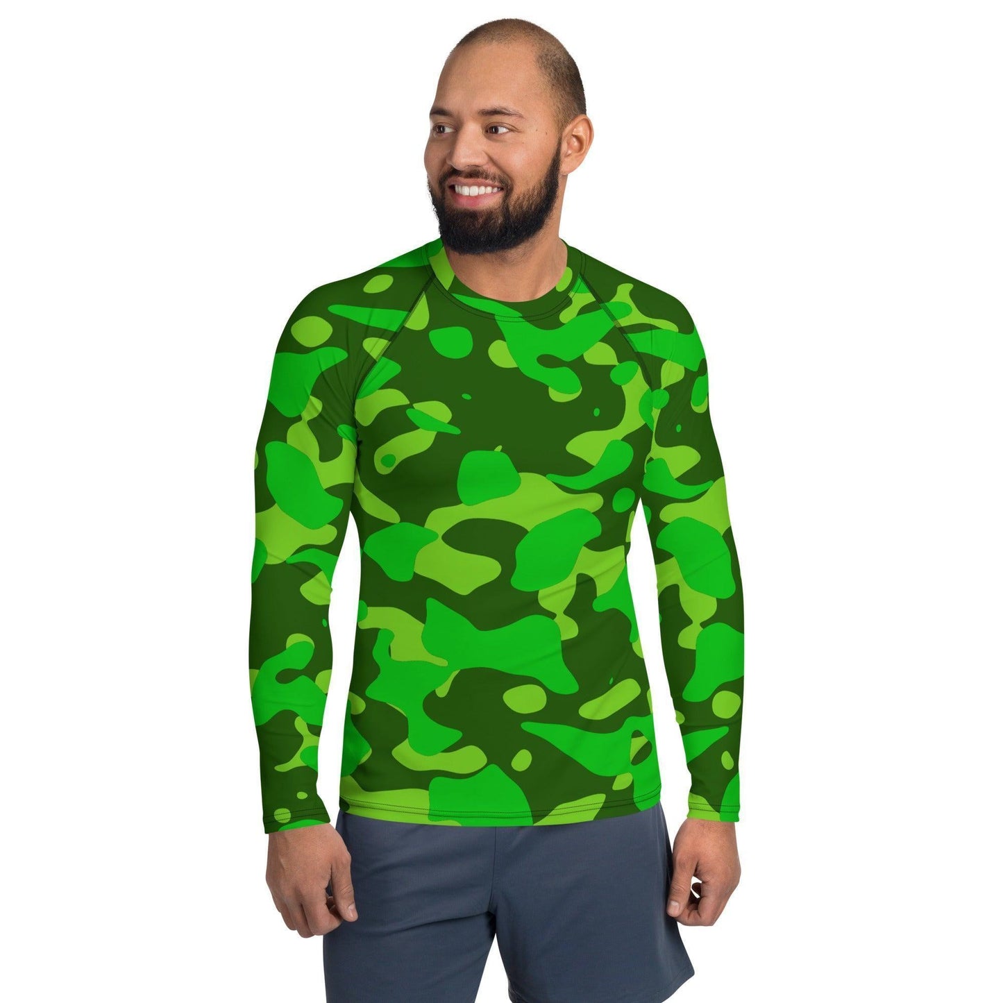 Lime Green Camouflage Herren Rash Guard Rash Guard 59.99 4-Wege, Atmungsaktiv, bequem, Camo, Camouflage, Design, Elastan, Fashion, Flachnaht, Green, grün, Guard, Hautschutz, Kompression, Langarmshirt, Lime, Mode, Männermode, Neon, Outdoor, Pattern, Polyester, Rash, Sand, Schwimmen, Sonnenschutz, Sportbekleidung, Strandmode, Stretchstoff, Style, Surfen, Tarnmuster, trocknend, Wassersport, Wind JLR Design