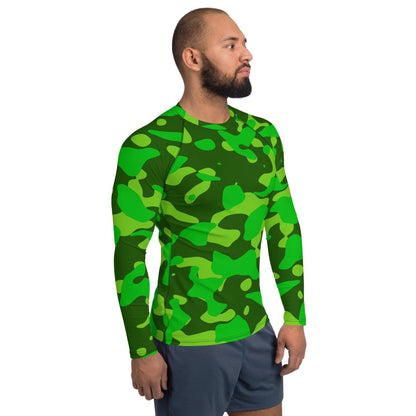 Lime Green Camouflage Herren Rash Guard Rash Guard 59.99 4-Wege, Atmungsaktiv, bequem, Camo, Camouflage, Design, Elastan, Fashion, Flachnaht, Green, grün, Guard, Hautschutz, Kompression, Langarmshirt, Lime, Mode, Männermode, Neon, Outdoor, Pattern, Polyester, Rash, Sand, Schwimmen, Sonnenschutz, Sportbekleidung, Strandmode, Stretchstoff, Style, Surfen, Tarnmuster, trocknend, Wassersport, Wind JLR Design