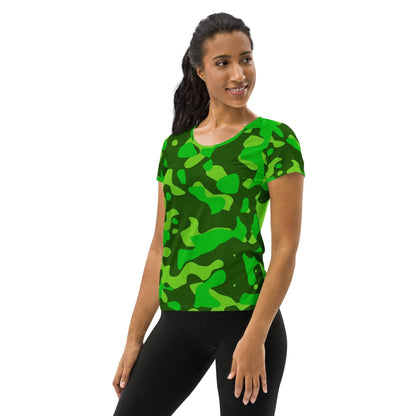 Lime Green Camouflage Sport T-Shirt für Damen -- Lime Green Camouflage Sport T-Shirt für Damen - undefined Sport T-Shirt | JLR Design
