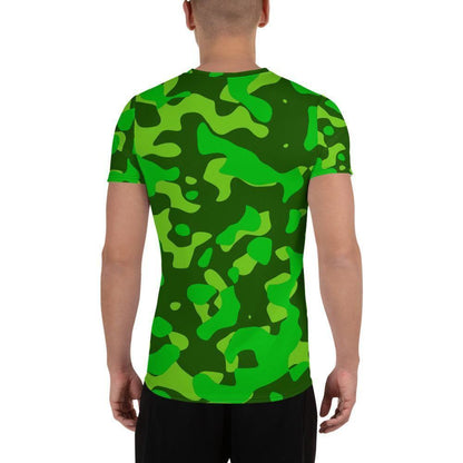 Lime Green Camouflage Sport T-Shirt für Herren -- Lime Green Camouflage Sport T-Shirt für Herren - XS Sport T-Shirt | JLR Design