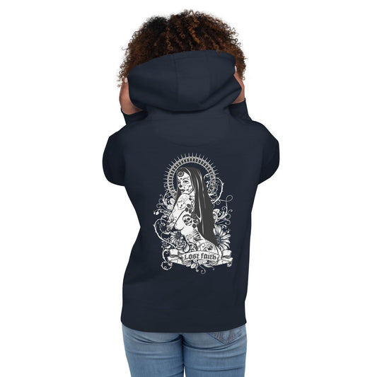 Lost Faith Hoodie Hoodie 49.99 angenehm, Außenseite, Baumwolle, Bündchen, Damen, Design, elastische, Faith, Fashion, Frau, Freizeitaktivitäten, gemütlich, Haut, Herren, Hoodie, ideal, Kapuzenpullover, Komfort, Kängurutasche, Lost, lässige, Mann, Material, Mode, optimaler, Passform, Streetwear, Style, stylisch, Unisex, weiches JLR Design