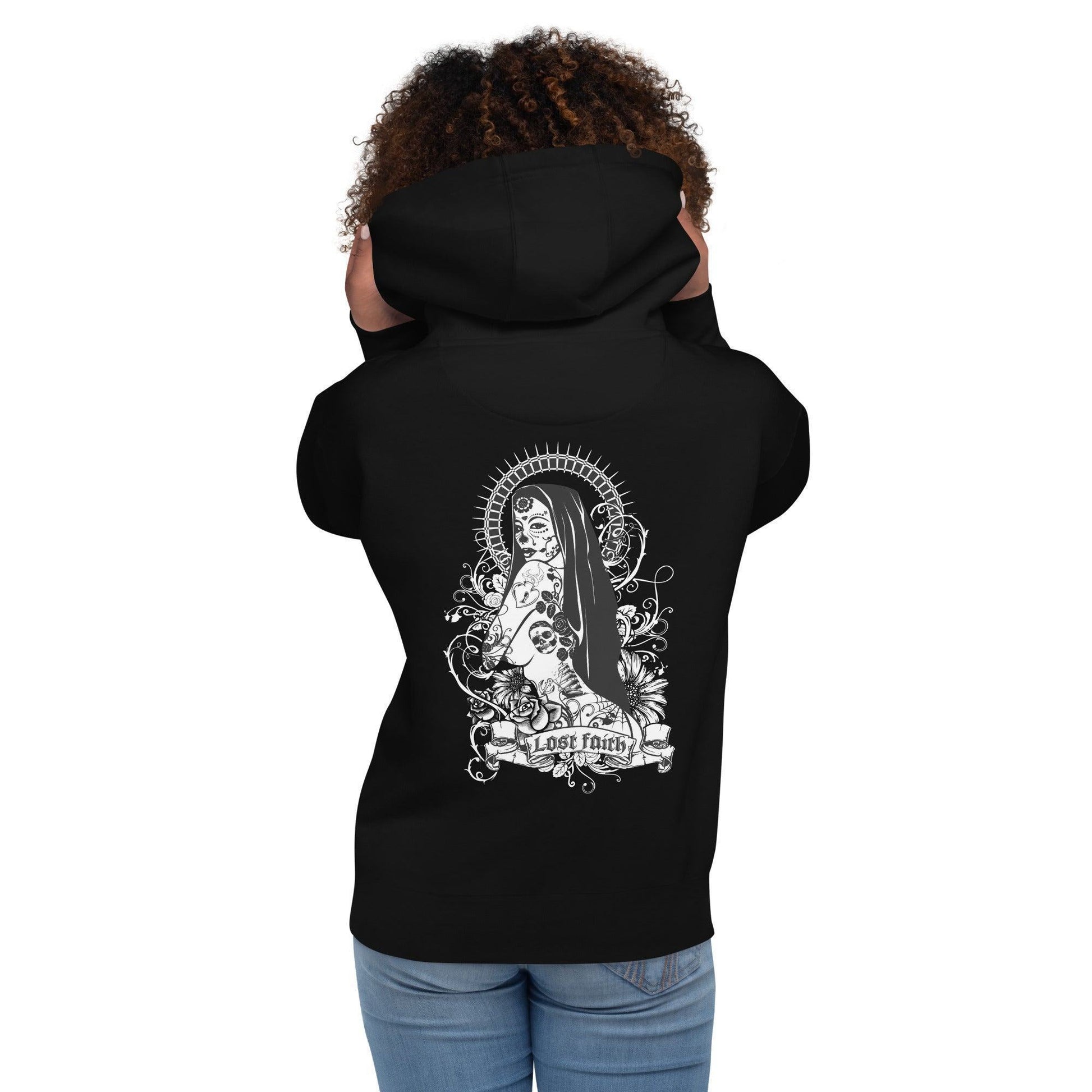 Lost Faith Hoodie Hoodie 49.99 angenehm, Außenseite, Baumwolle, Bündchen, Damen, Design, elastische, Faith, Fashion, Frau, Freizeitaktivitäten, gemütlich, Haut, Herren, Hoodie, ideal, Kapuzenpullover, Komfort, Kängurutasche, Lost, lässige, Mann, Material, Mode, optimaler, Passform, Streetwear, Style, stylisch, Unisex, weiches JLR Design