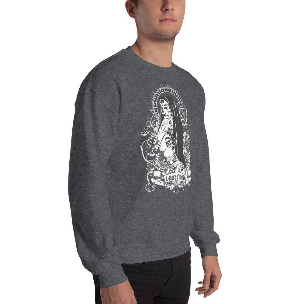 Lost Faith Pullover Pullover 39.99 Allrounder, angenehmes, Baumwolle, Begleiter, Damen, Design, doppelnaht, Faith, feingesticktes, Fleece, Frau, hergestellt, Herren, hochwertige, kalte, Kleiderschrank, kombinieren, kuschelig, Lost, lässiger, Mann, Outfit, Polyester, Pullover, Rippausschnitt, Saum, Schnitt, Tage, Trageerlebnis, Tragegefühl, vielseitig, warm, zeitloses, Ärmelbündchen JLR Design