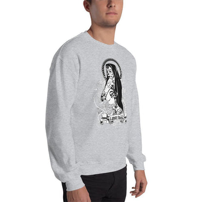 Lost Faith Pullover Pullover 39.99 Allrounder, angenehmes, Baumwolle, Begleiter, Damen, Design, doppelnaht, Faith, feingesticktes, Fleece, Frau, hergestellt, Herren, hochwertige, kalte, Kleiderschrank, kombinieren, kuschelig, Lost, lässiger, Mann, Outfit, Polyester, Pullover, Rippausschnitt, Saum, Schnitt, Tage, Trageerlebnis, Tragegefühl, vielseitig, warm, zeitloses, Ärmelbündchen JLR Design