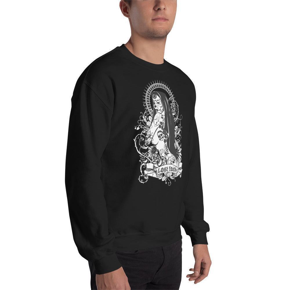 Lost Faith Pullover Pullover 39.99 Allrounder, angenehmes, Baumwolle, Begleiter, Damen, Design, doppelnaht, Faith, feingesticktes, Fleece, Frau, hergestellt, Herren, hochwertige, kalte, Kleiderschrank, kombinieren, kuschelig, Lost, lässiger, Mann, Outfit, Polyester, Pullover, Rippausschnitt, Saum, Schnitt, Tage, Trageerlebnis, Tragegefühl, vielseitig, warm, zeitloses, Ärmelbündchen JLR Design