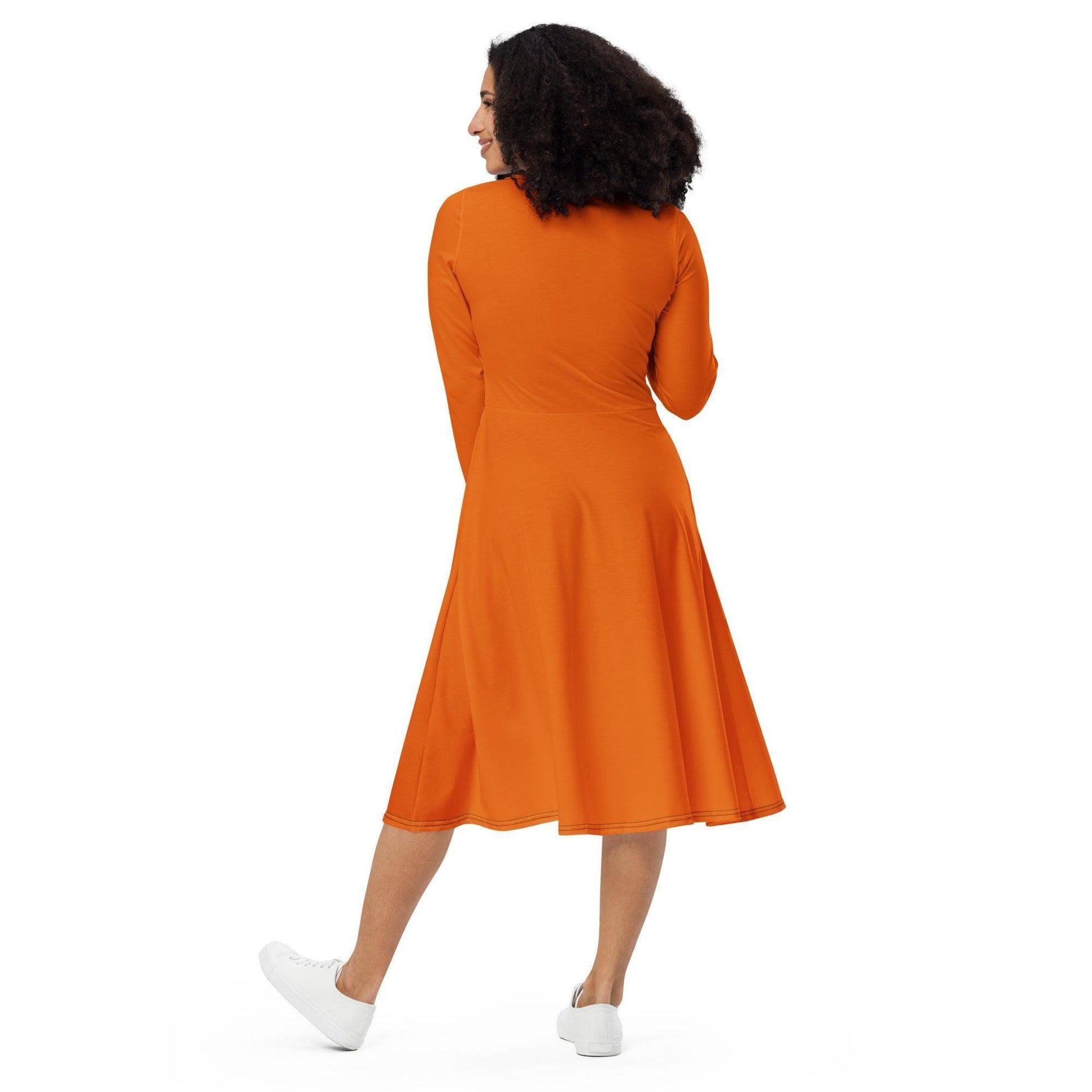 Mango Tango langärmliges Midikleid Midikleid 61.99 Boot-Ausschnitt, Damen, einfarbig, Elastan, eng anliegend, Frauen, Jersey, mango, OEKOTEX100, orange, Polyester, Premium, Seitentaschen, Strickstoff, Taille, tango, Unterteil JLR Design