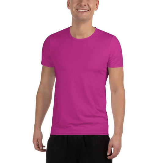 Mittleres Rot Violettes Sport T-Shirt für Herren -- Mittleres Rot Violettes Sport T-Shirt für Herren - XS Sport T-Shirt | JLR Design