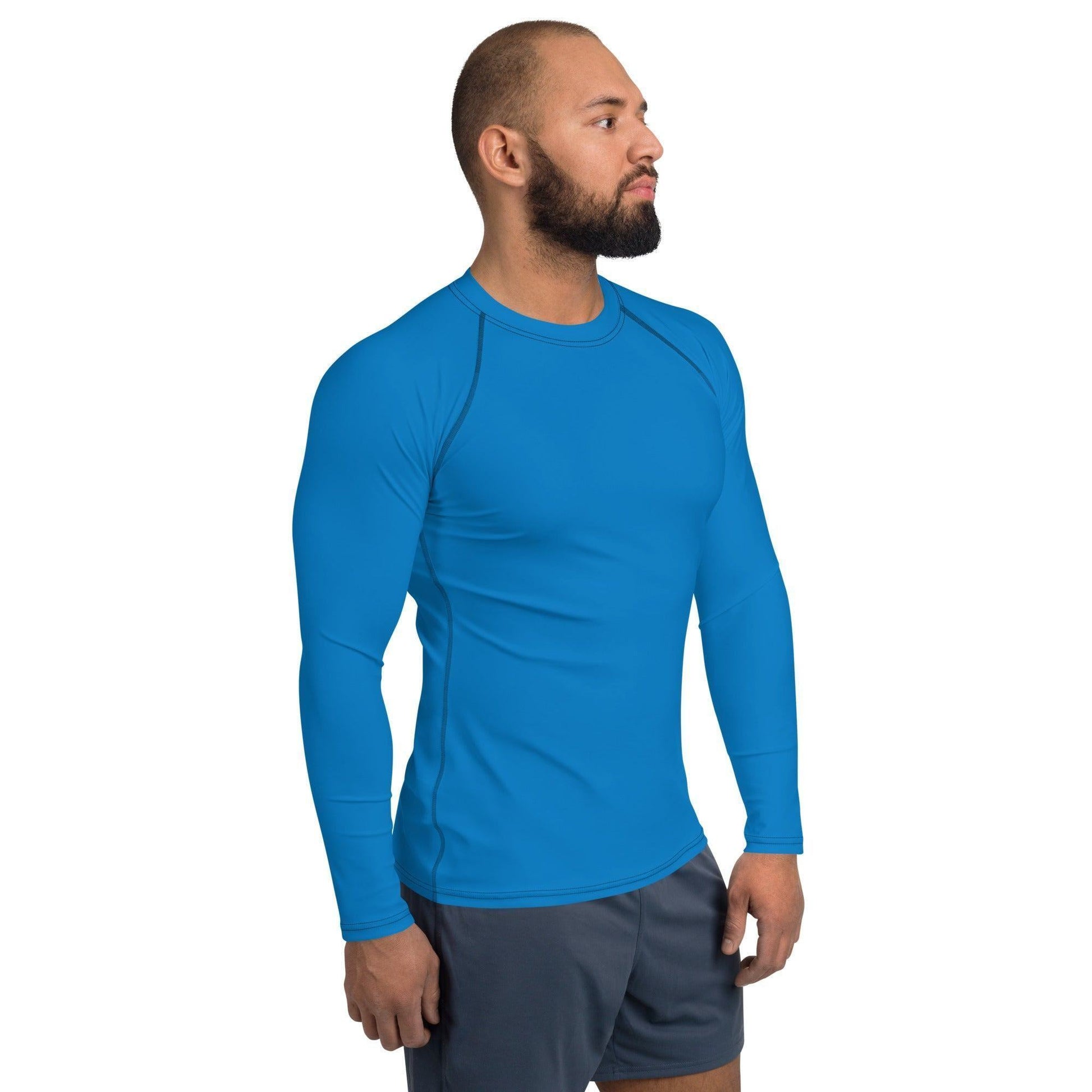 Navy Blue Herren Rash Guard Rash Guard 54.99 4-Wege, Atmungsaktiv, bequem, blau, Blue, einfarbig, Elastan, Flachnaht, Guard, Hautschutz, Kompression, Langarmshirt, Männermode, Navy, Outdoor, Polyester, Rash, Sand, Schwimmen, Sonnenschutz, Sportbekleidung, Strandmode, Stretchstoff, Surfen, trocknend, Wassersport, Wind JLR Design