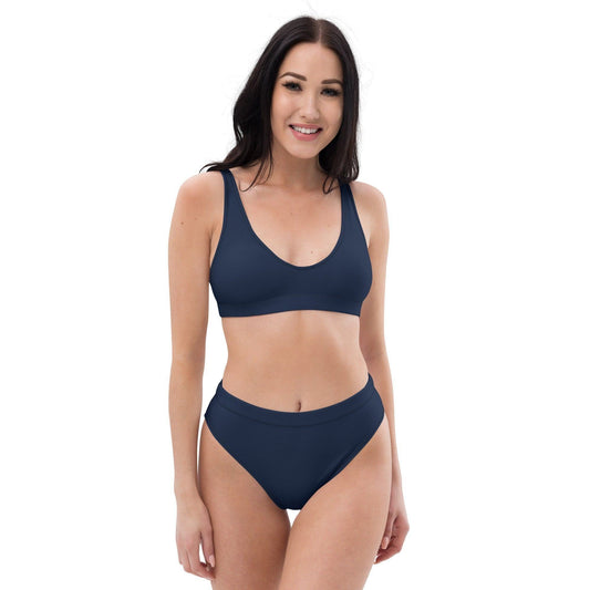 Navy High Waist Bikini Bikini 49.99 Bikini, blau, blue, Design, einfarbig, Einlagen, Elastan, Fashion, GRS, High, Mode, Navy, Passform, Polyester, Style, UPF50, Waist, zweilagig, zweitilig, Ökotex JLR Design