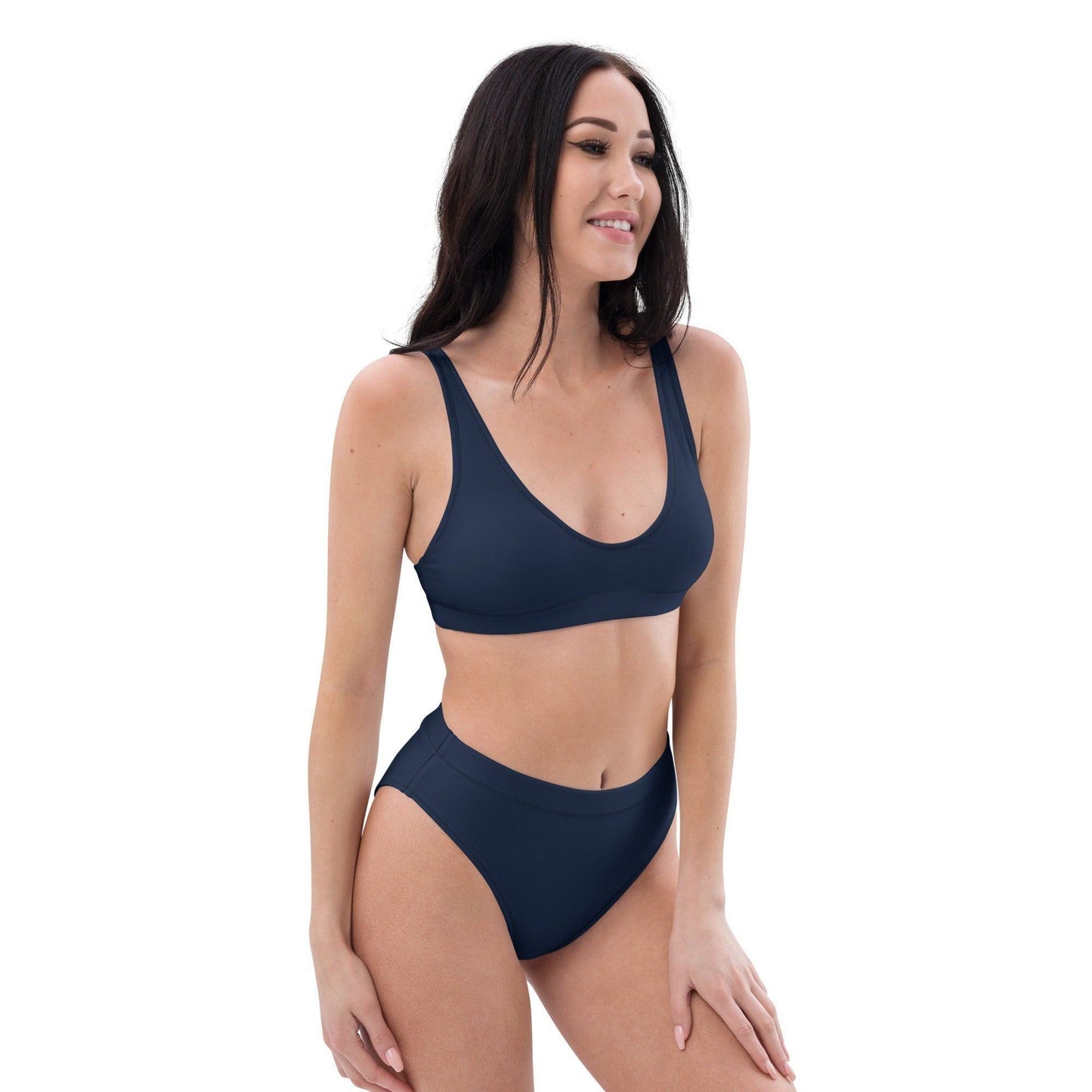 Navy High Waist Bikini -- Navy High Waist Bikini - undefined Bikini | JLR Design